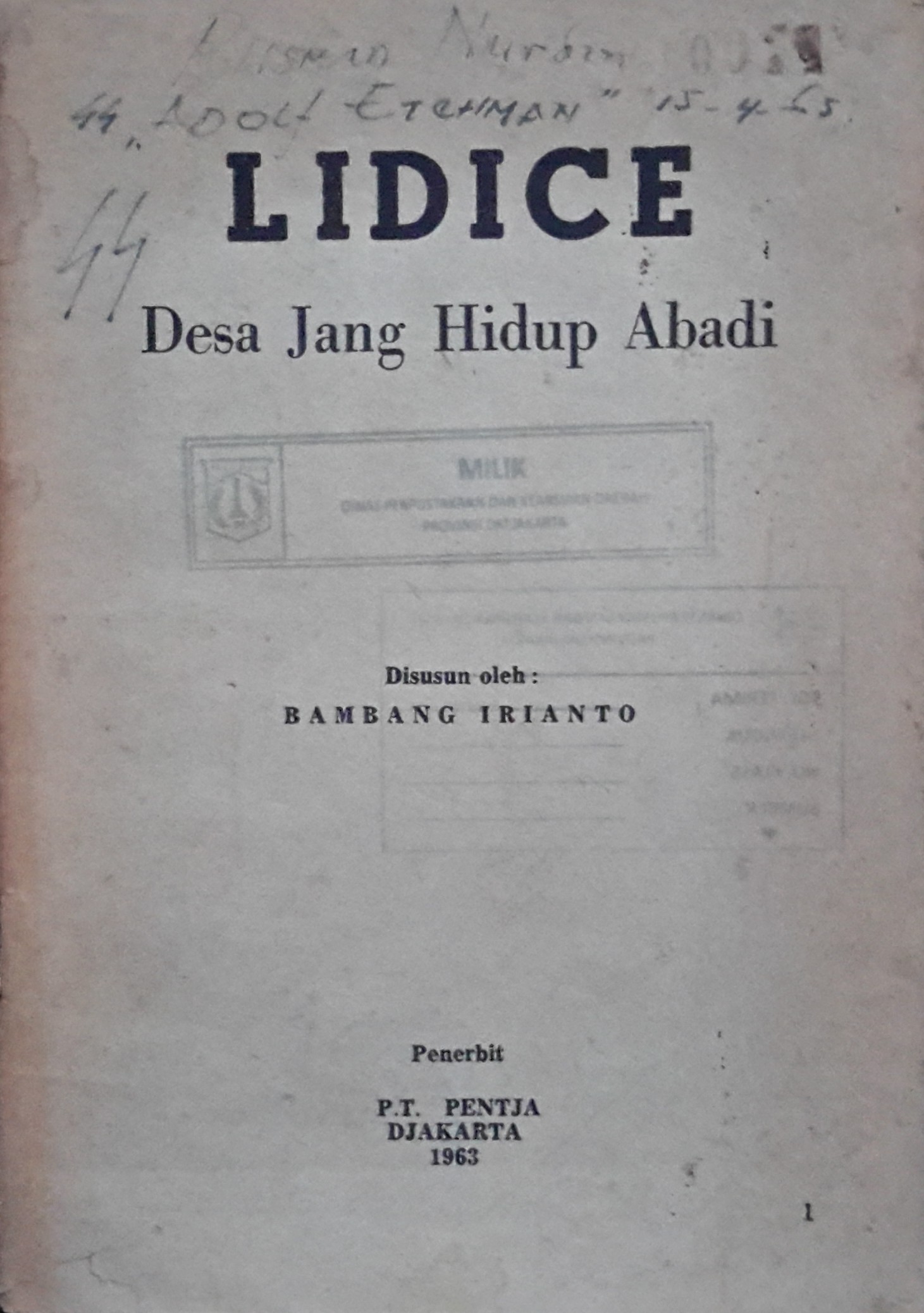 Lidice : Desa Jang HIdup Abadi
