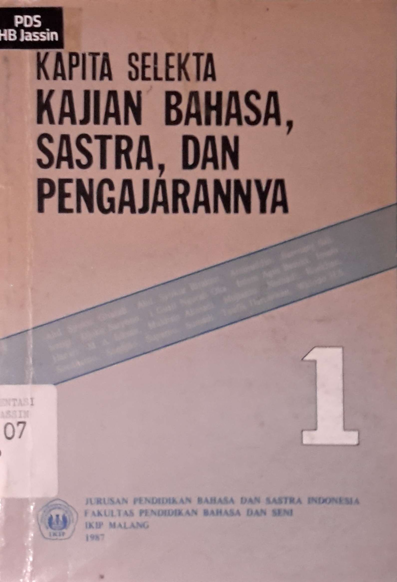 Kapita selekta : kajian bahasa, sastra, dan pengajarannya
