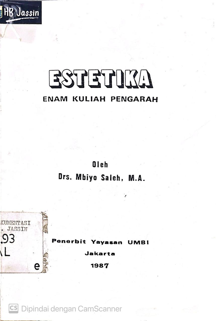 Estetika : Enam Kuliah Pengarah