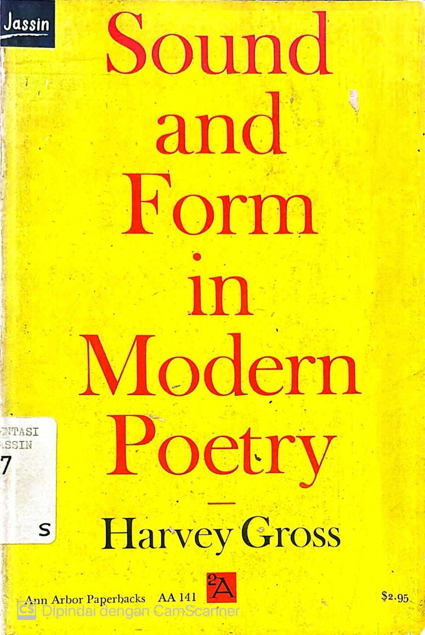 Sound and Form in Modern Poetry