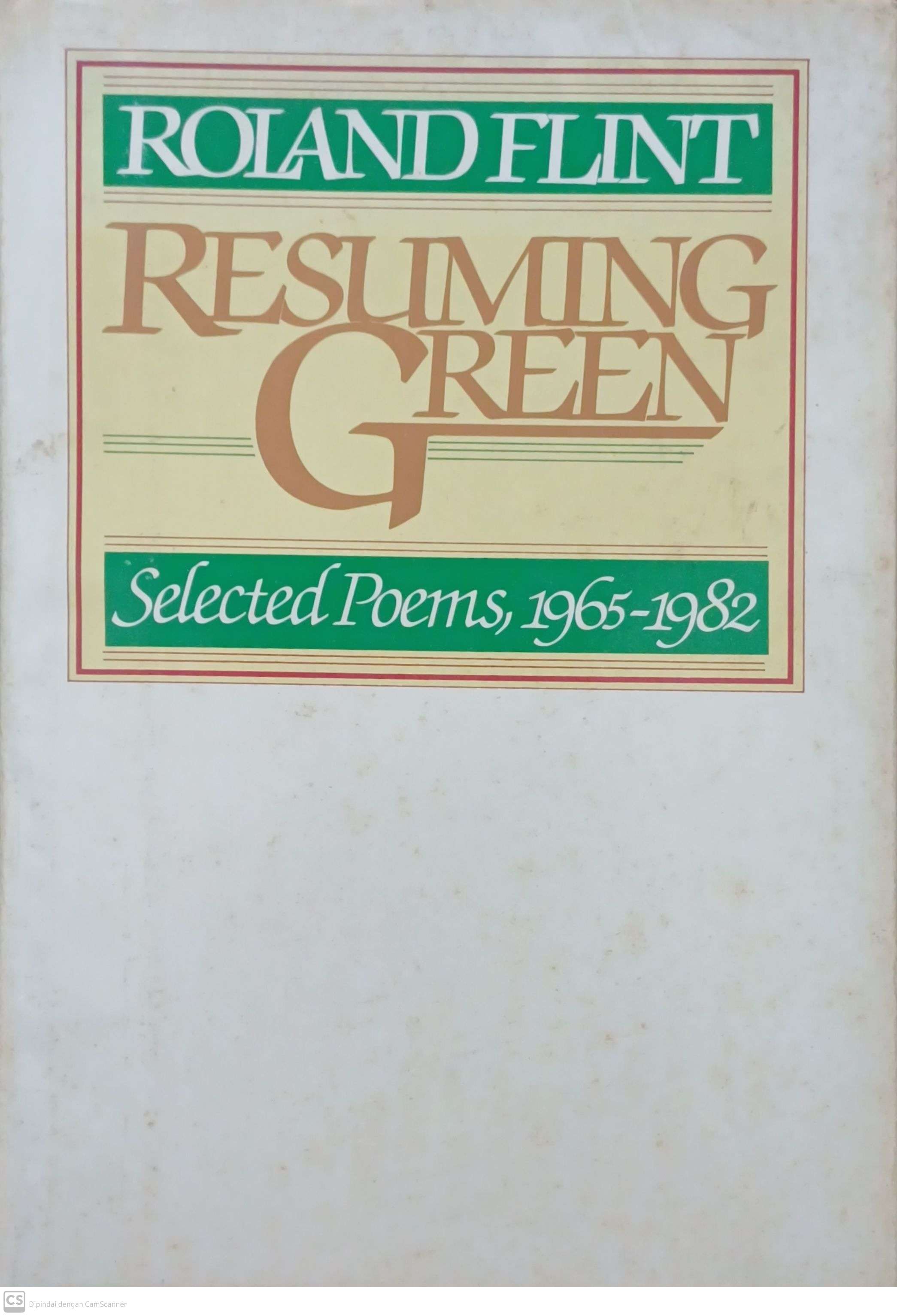 Resuming Green: Selected Poems