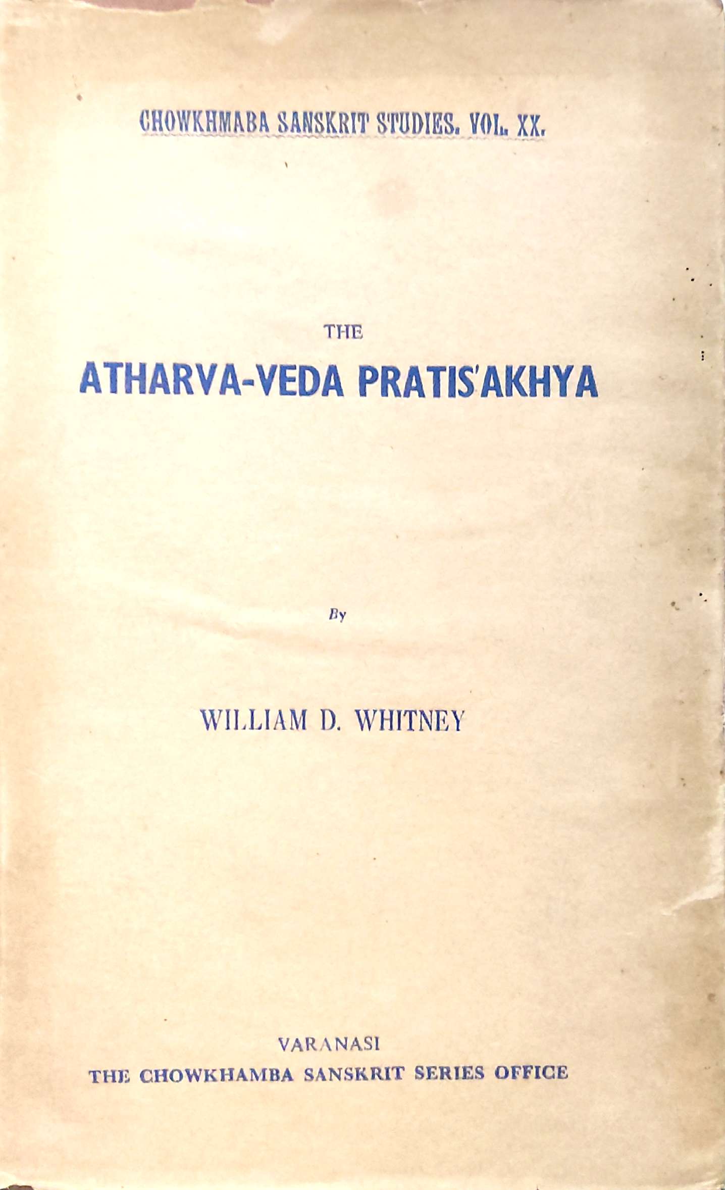 Atharva-Veda Pratis'akhya