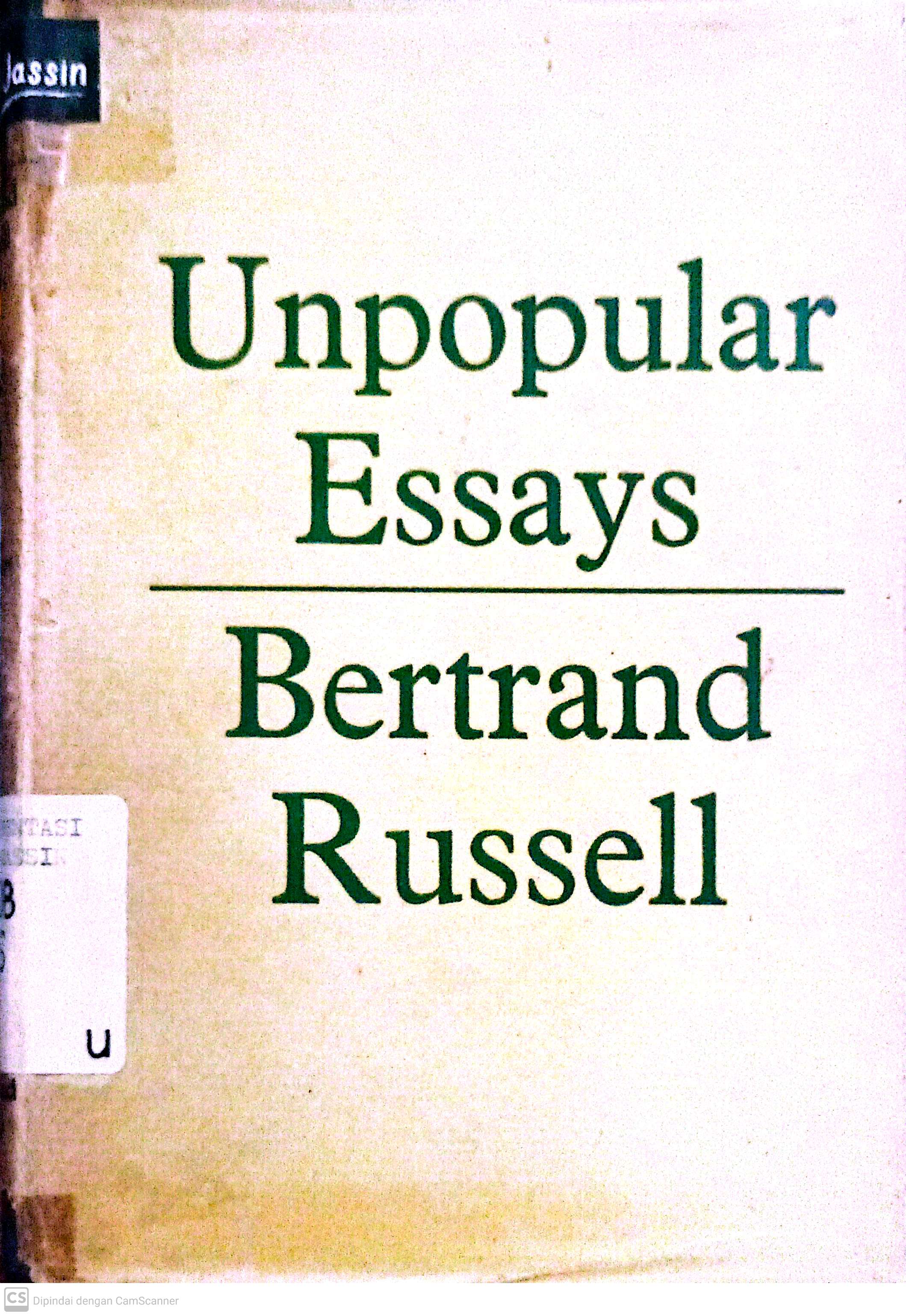 Unpopular Essays