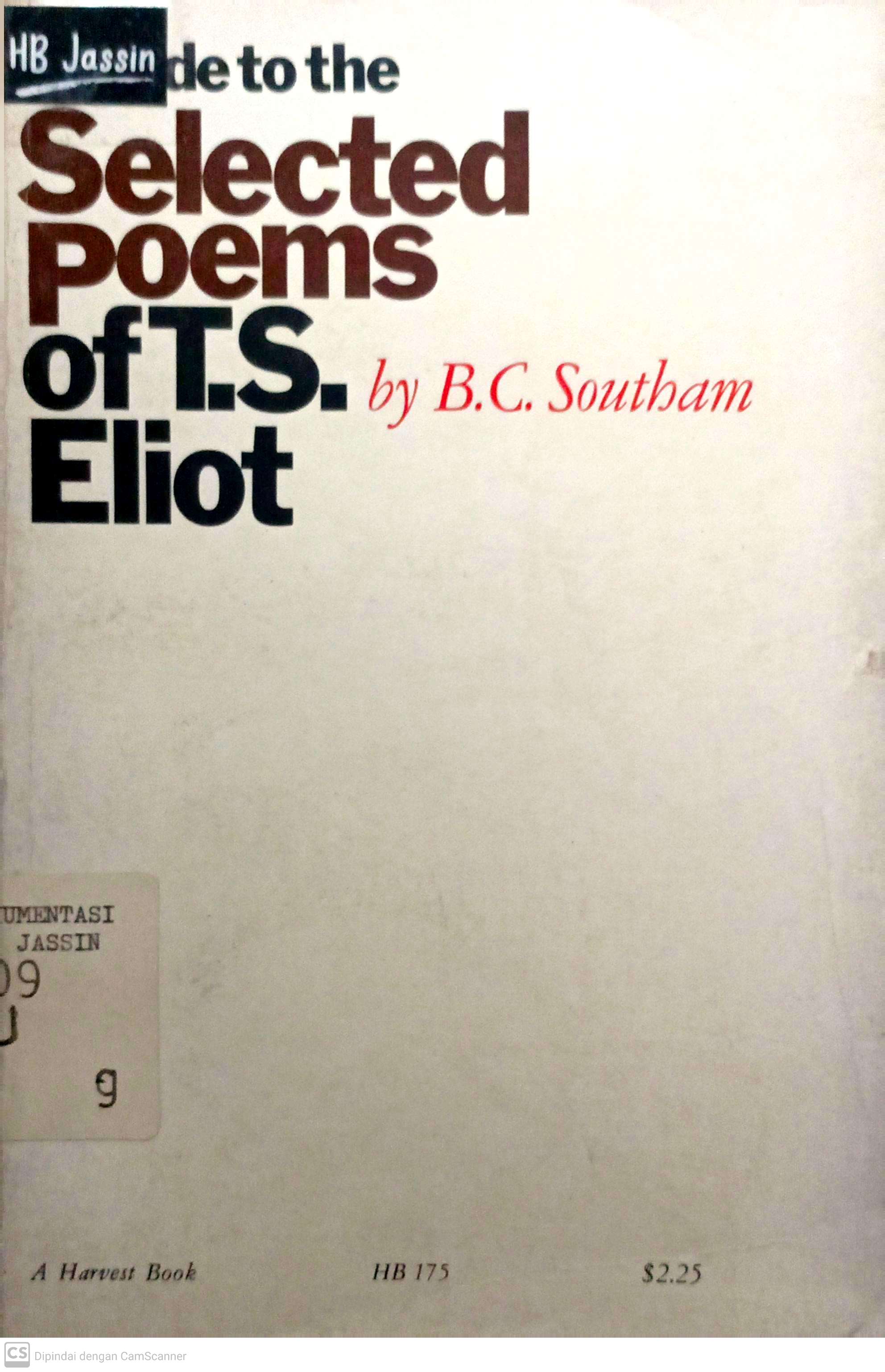A Guide to Selected Poems of T.S Elliot