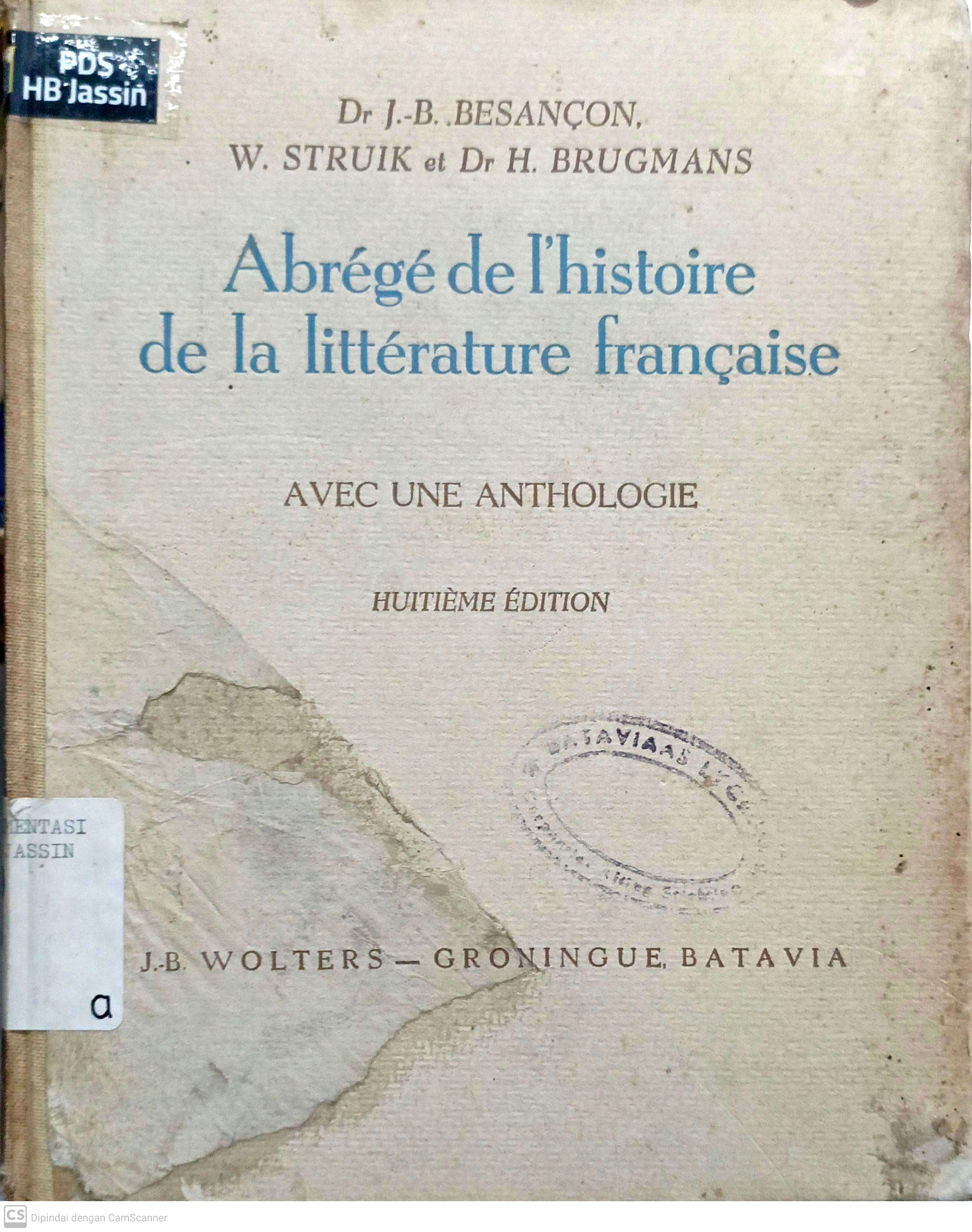 Abrege de l'histoire de la litterature francaise