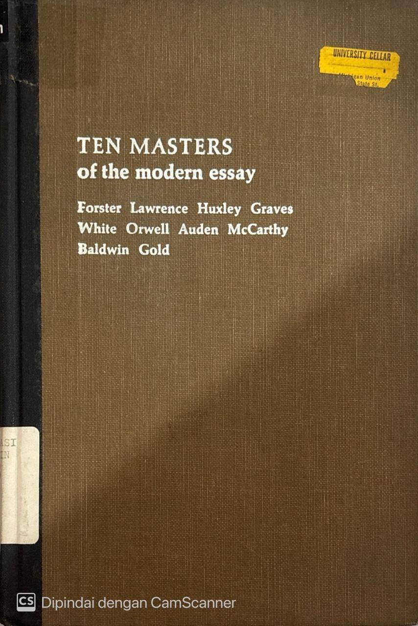 Ten Masters of The Modern Essay