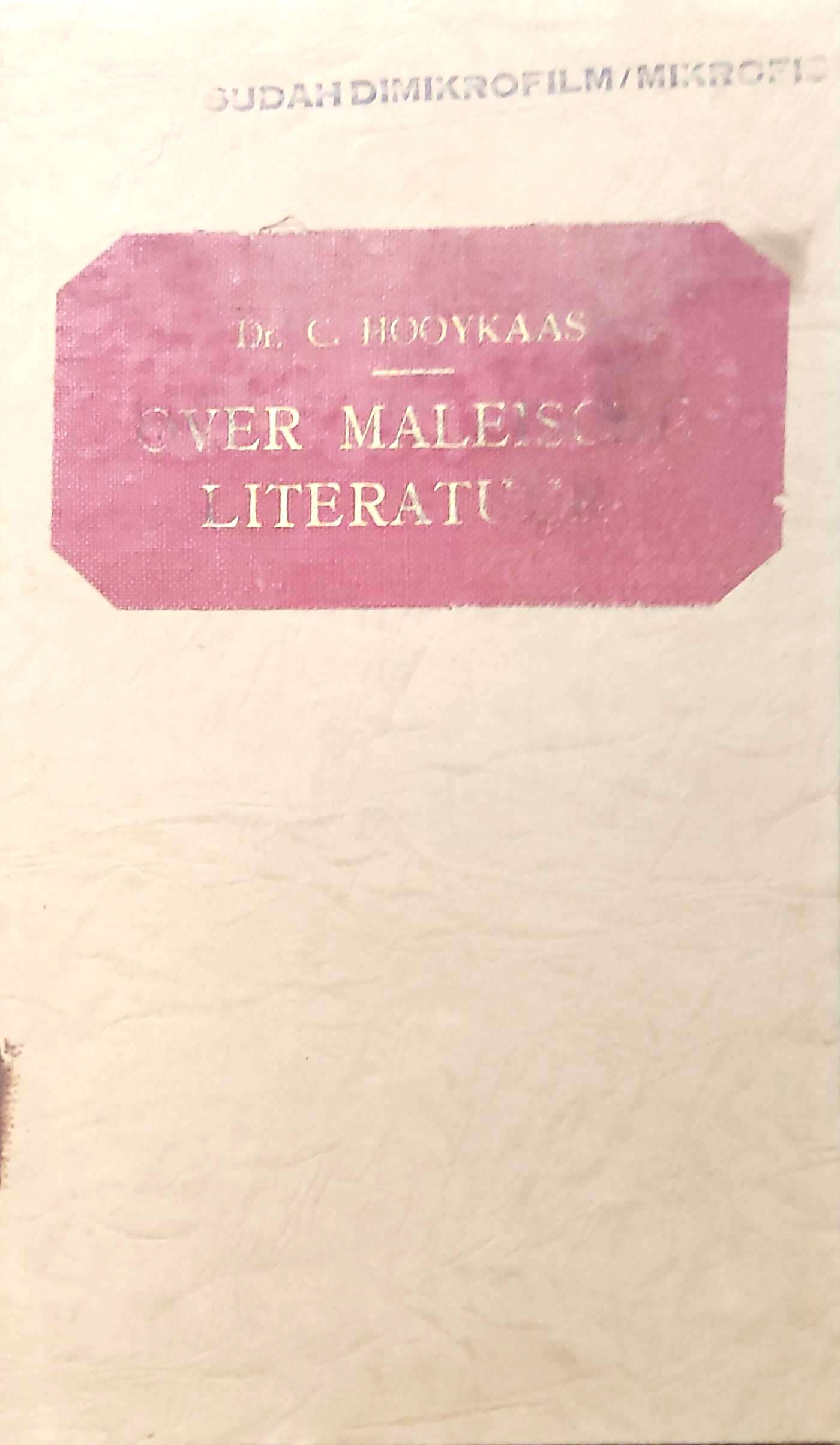 Over Maleische Literature