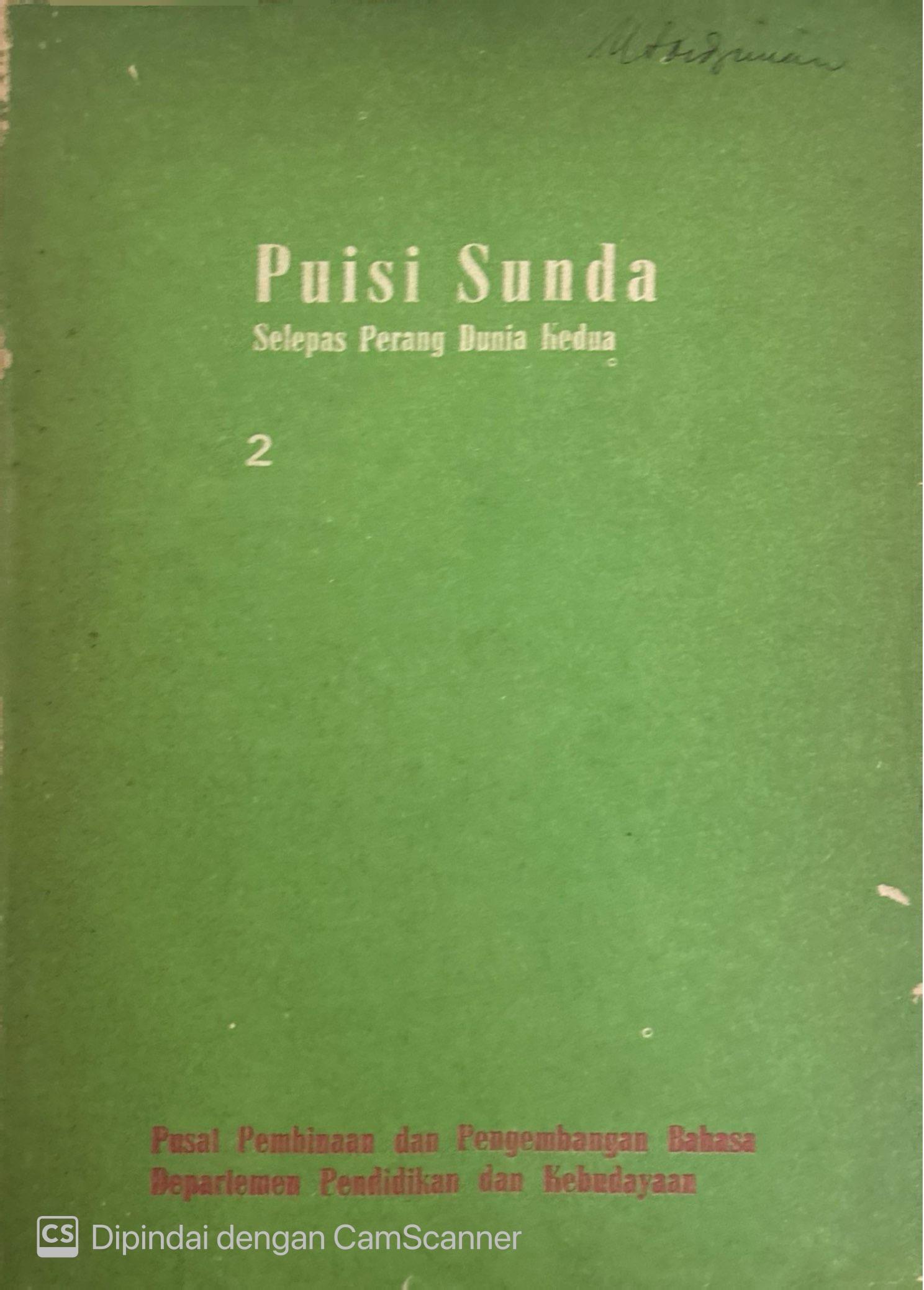 Puisi Sunda : Selepas perang dunia kedua 2