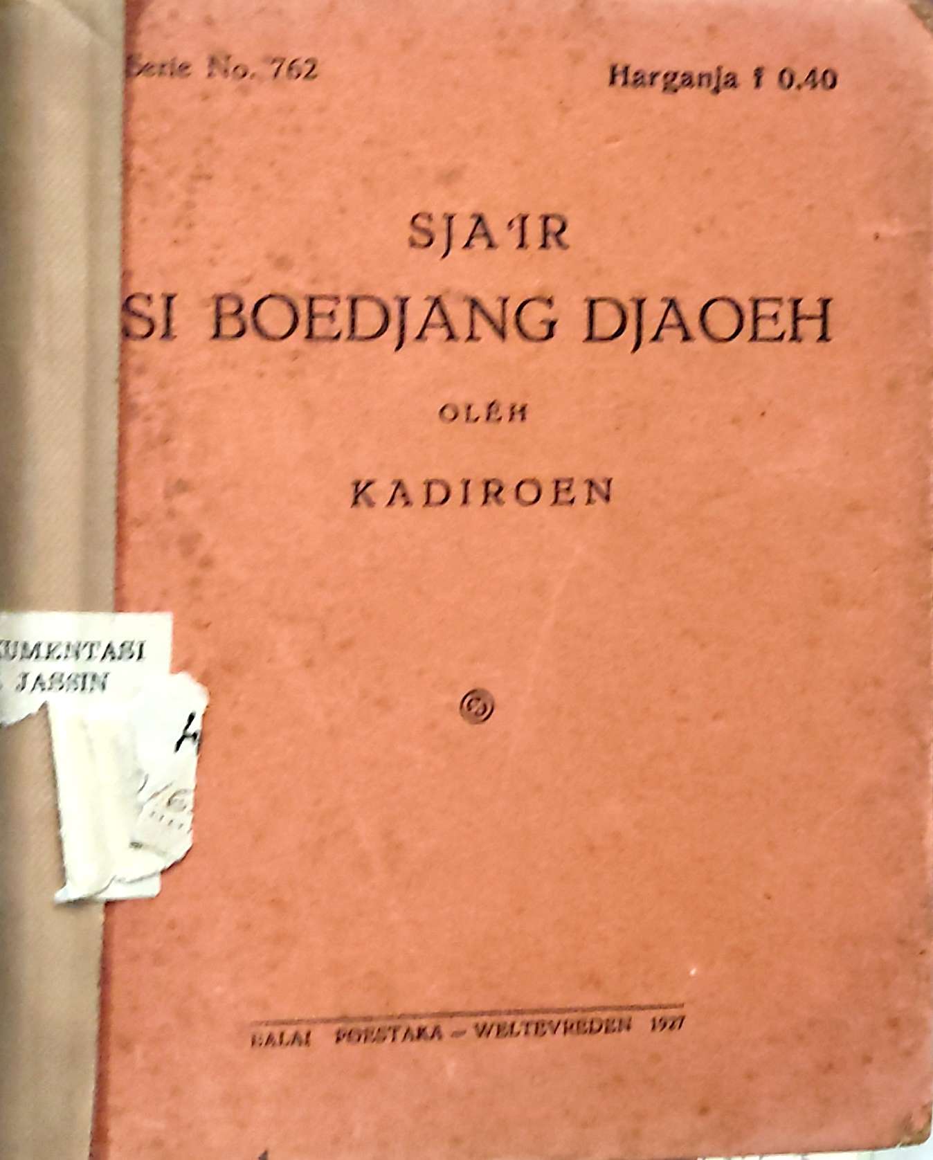 Si boedjang djaoeh