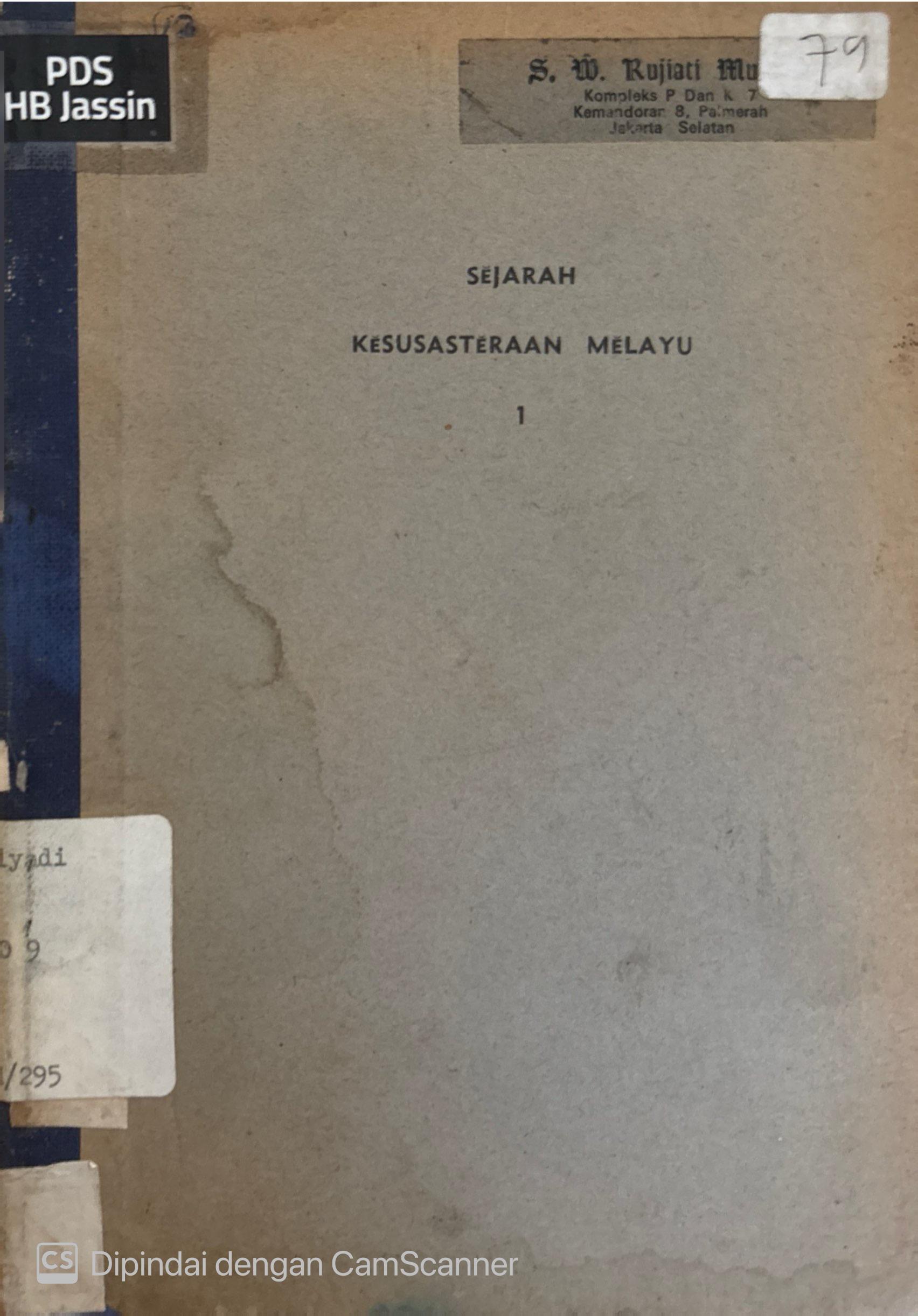 Sejarah Kesusasteraan Melayu I