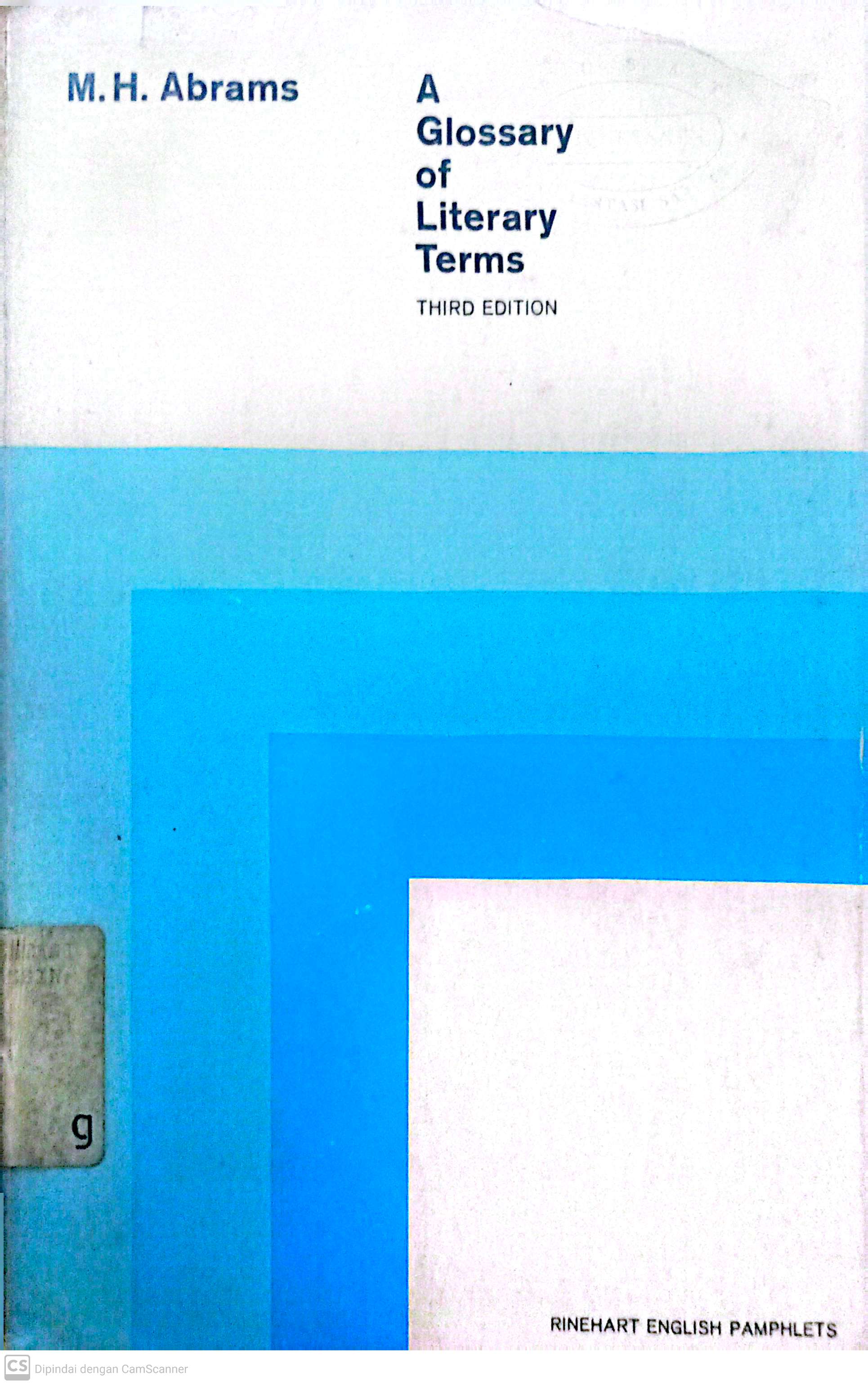 A Glossary of literary terms : third edition