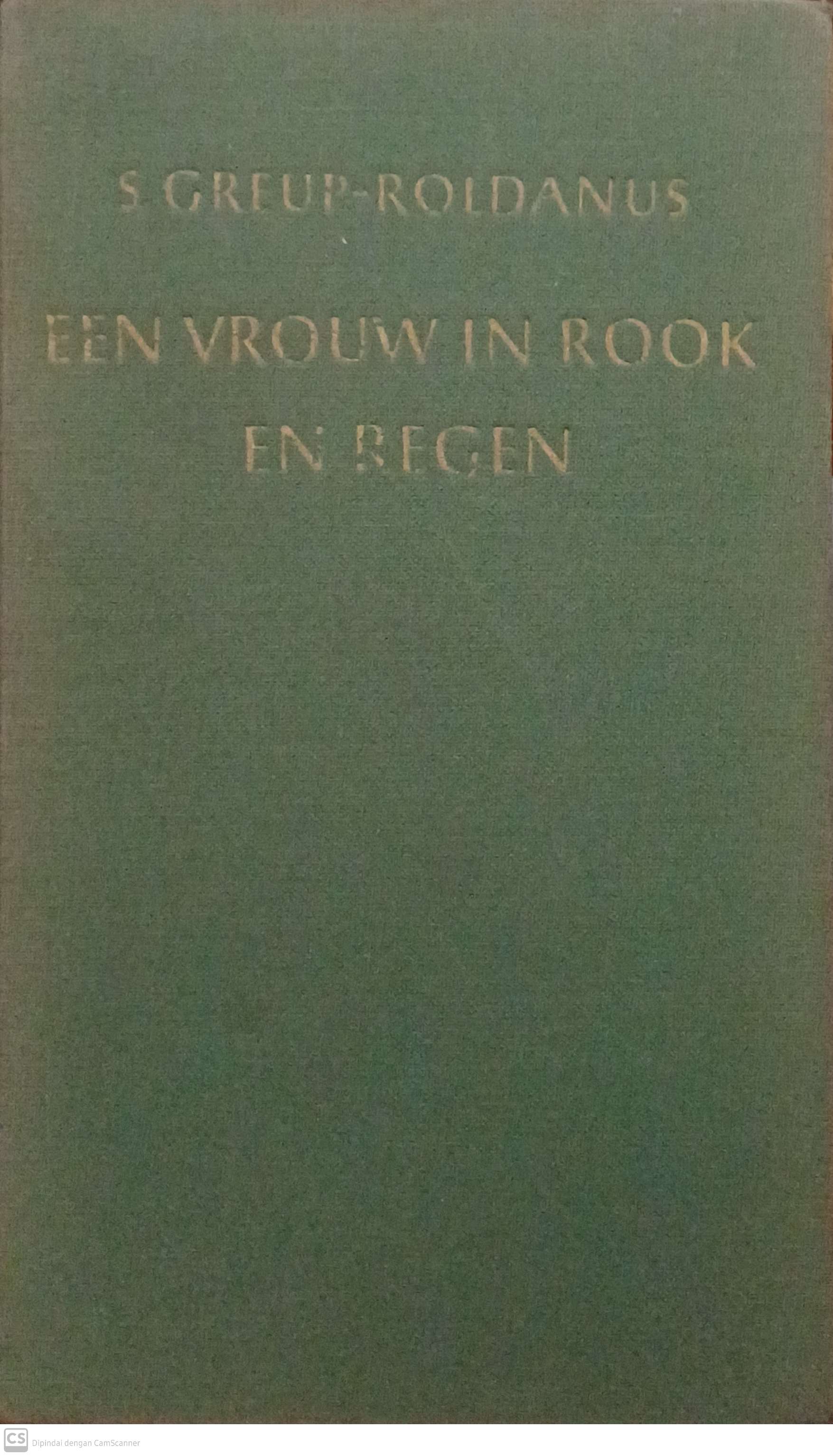 Een vrouw in rook en regen