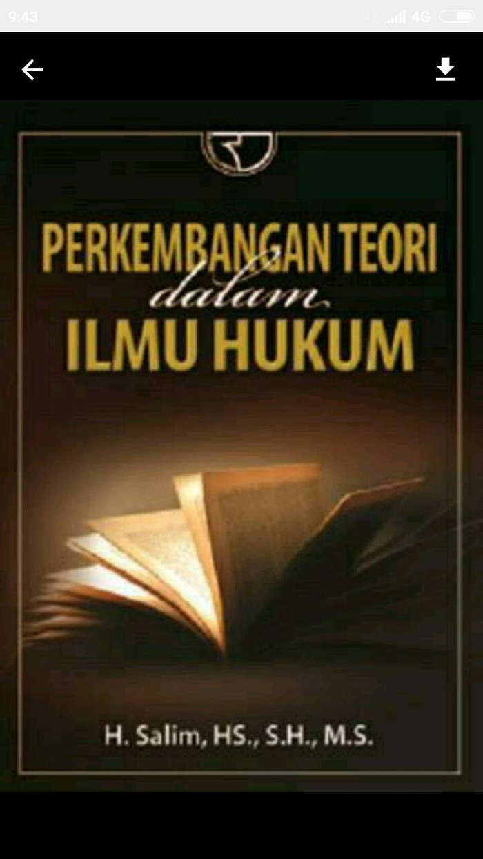 Perkembangan teori dalam ilmu hukum
