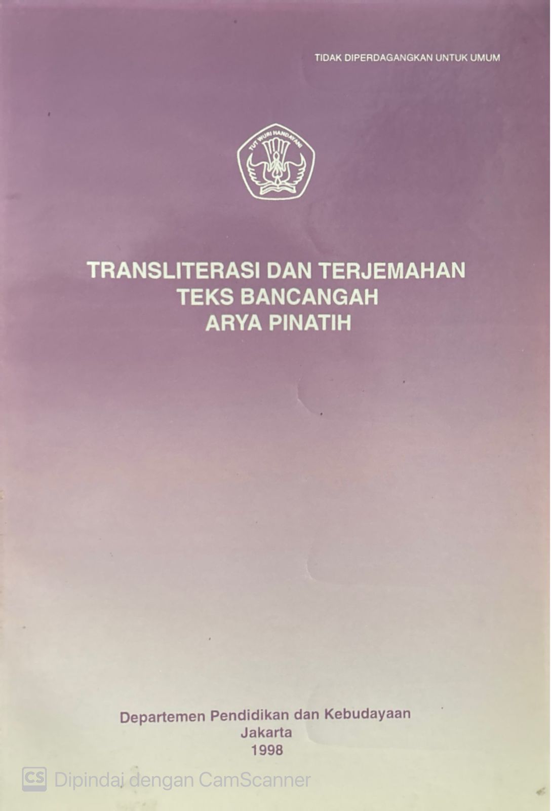 Transliterasi dan terjemahan teks bancangah arya pinatih