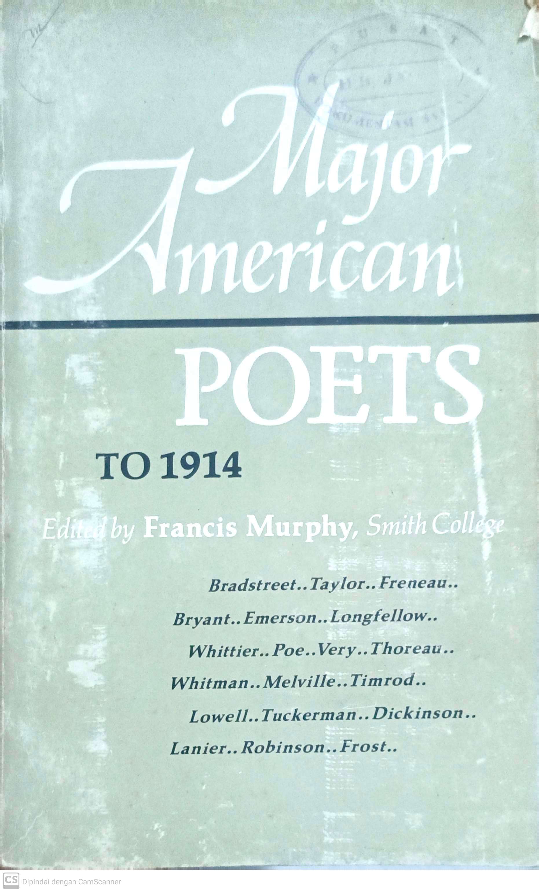 Major American Poets To 1914
