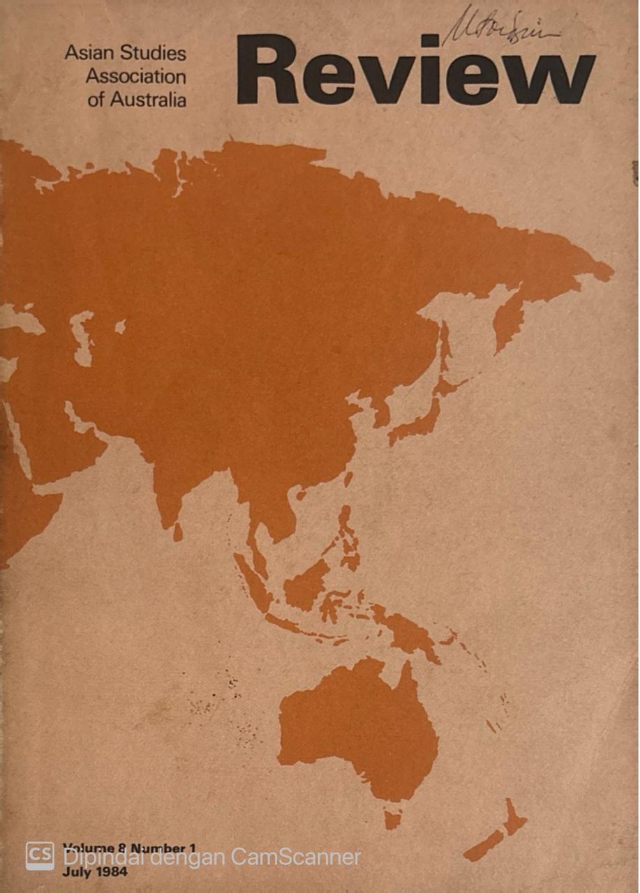 Review Vol. 8 Number 1 : Asian Studies Of Australian