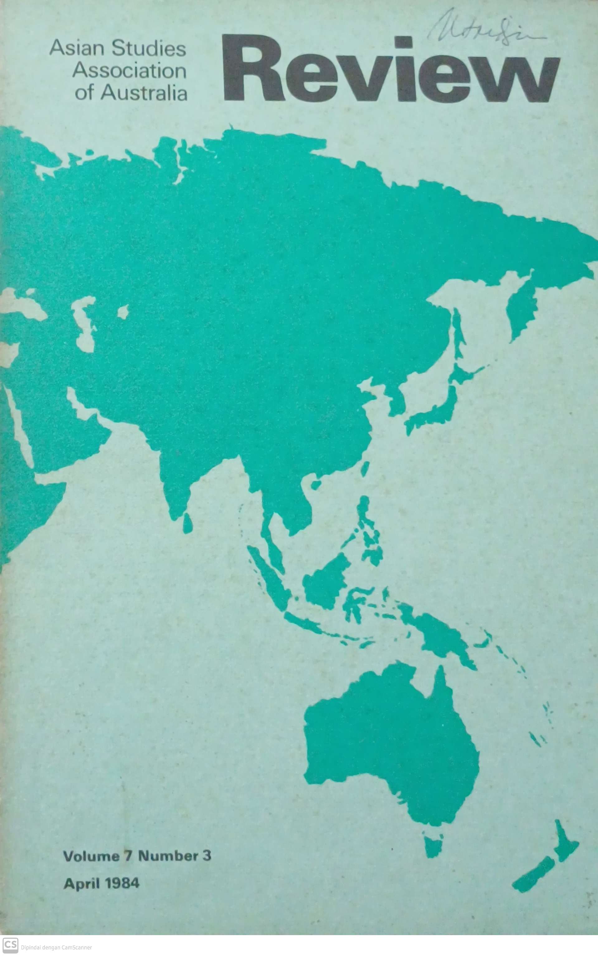 Review volume 7 number 3 : Asian studies association of australia