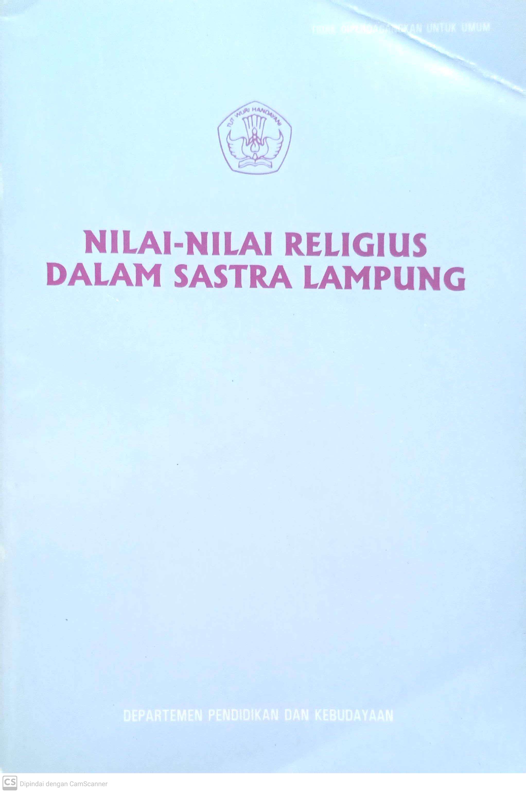 Nilai-nilai religius dalam sastra Lampung