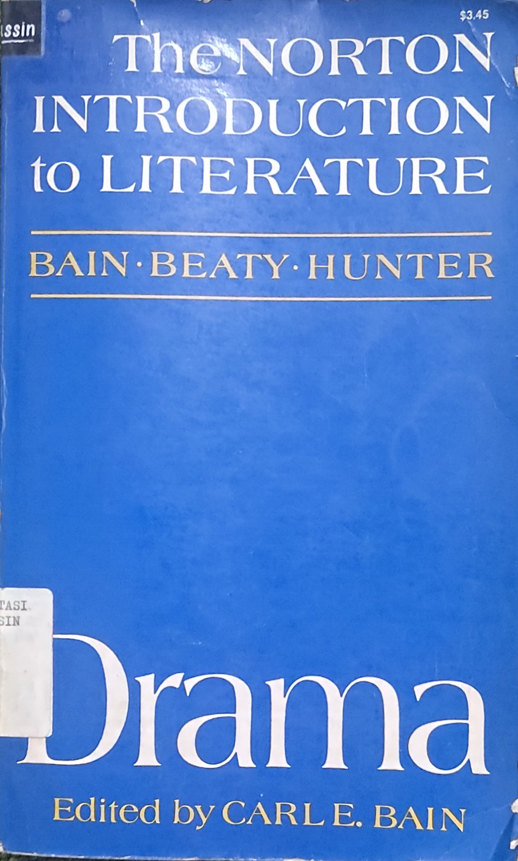 The norton introduction to literature :  drama