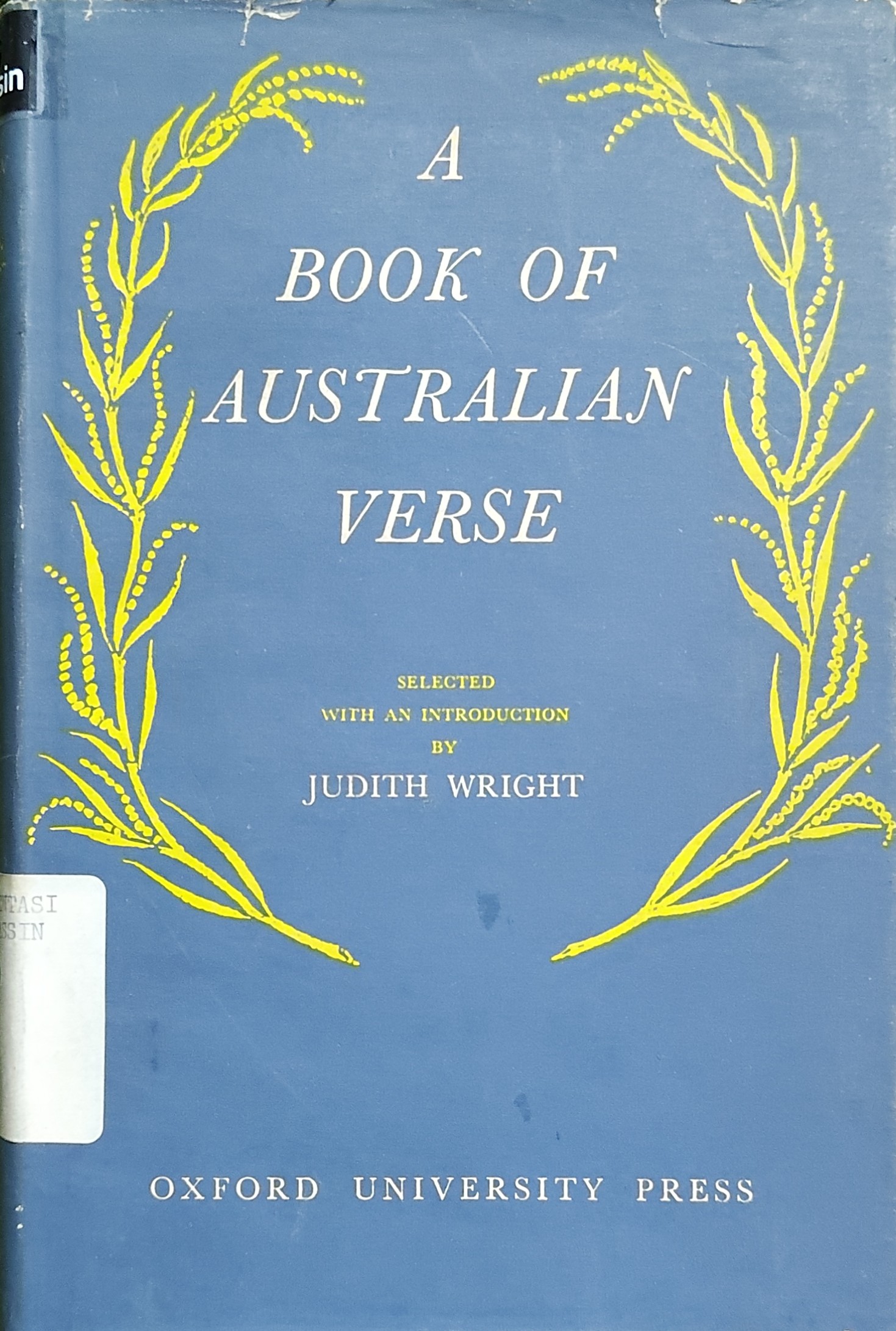 A book of Australian verse / ; penyunting, Judith Wright