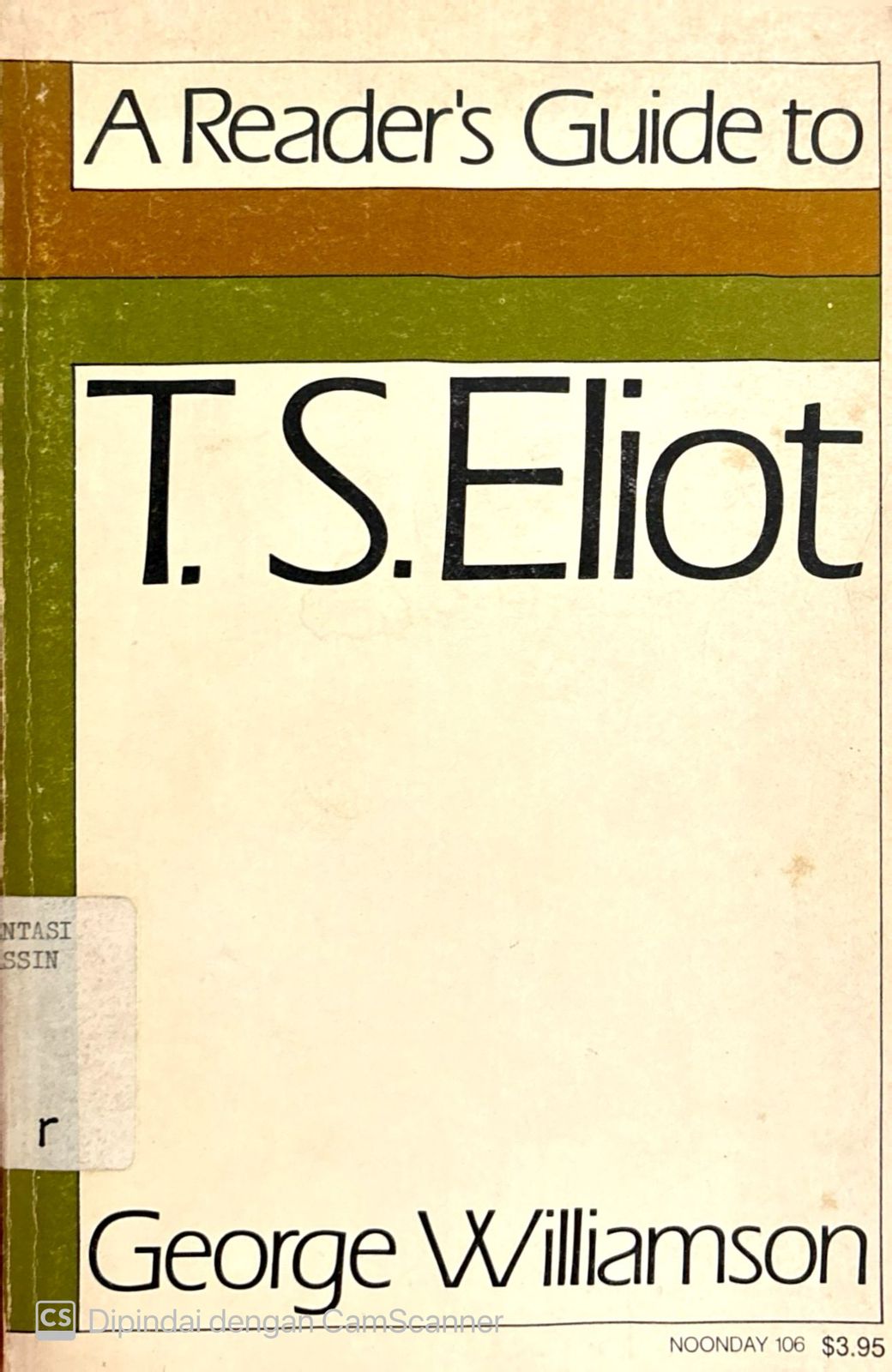 A Reader's Guide to T. S. Eliot / Williamson George