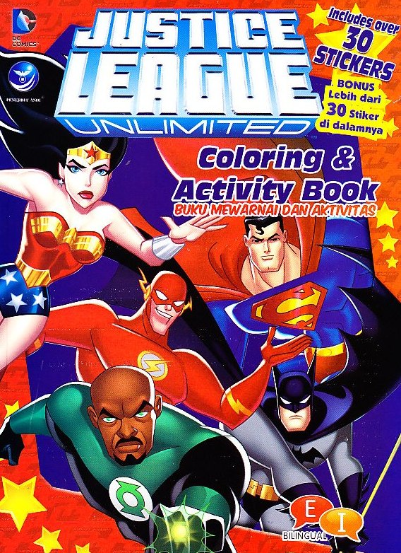 Justice league unlimited : buku mewarnai dan aktivitas