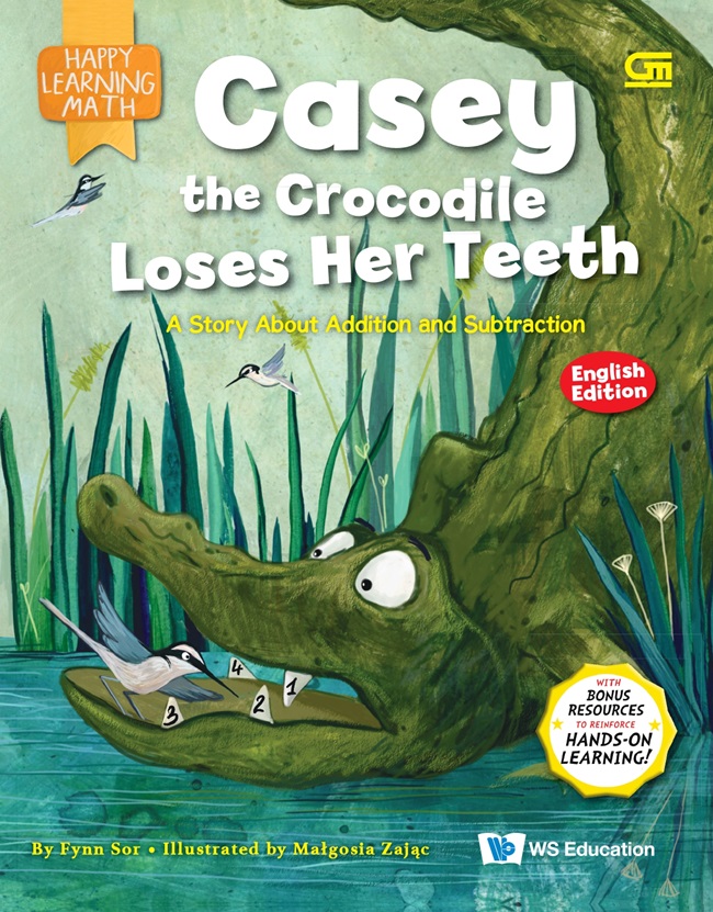 Happy learning Math - Casey the Crocodile loses her teeth