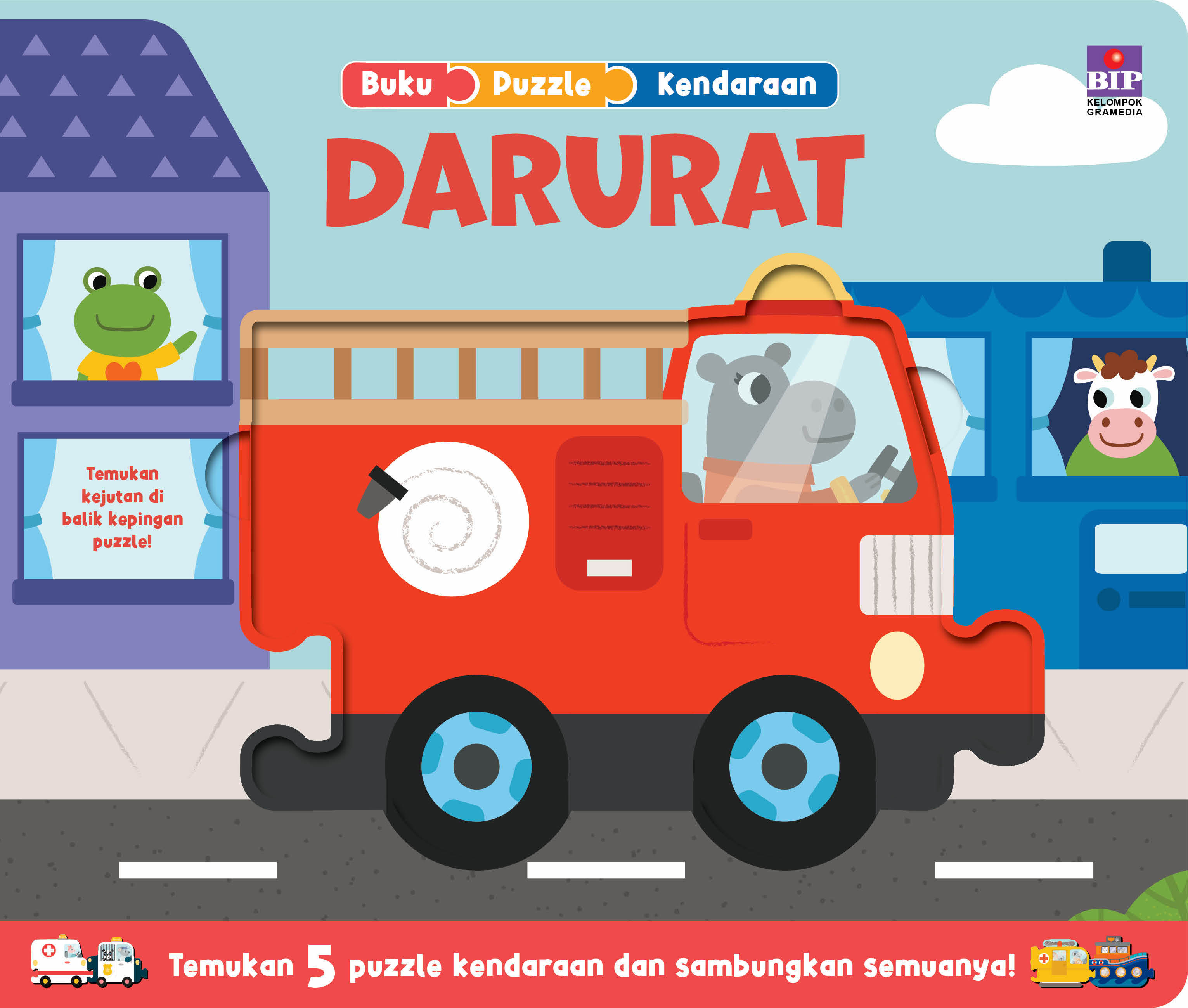 Buku Puzzle Kendaraan: Darurat