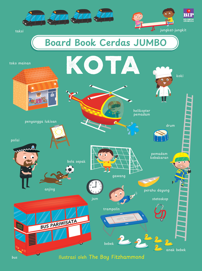 Board book cerdas jumbo: kota