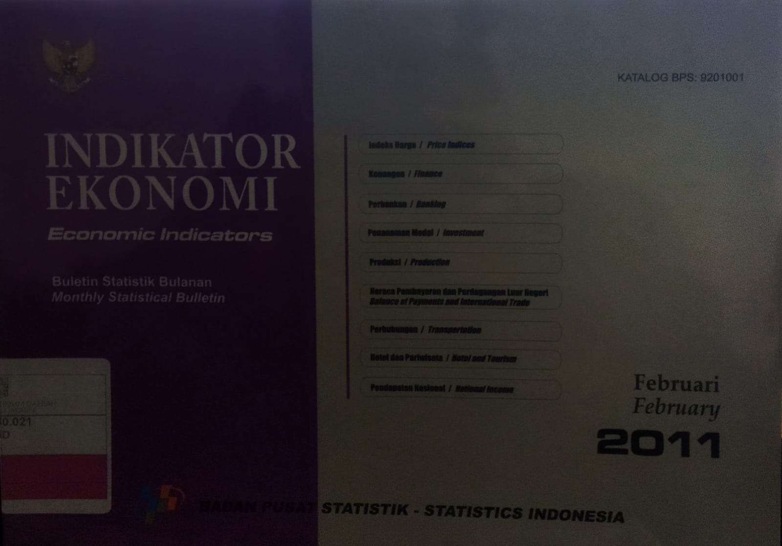 Indikator Ekonomi : Buletin Statistik Bulanan Bulan Februari 2011