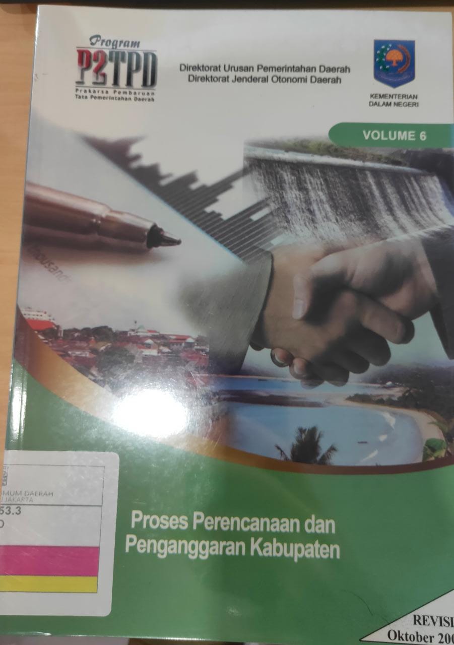 Program P2TPD Vol 6 : Proses Perencanaan dan Penganggaran Kabupaten