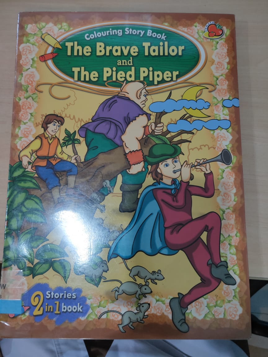 Colouring story book : the brave tailor and the pied piper
