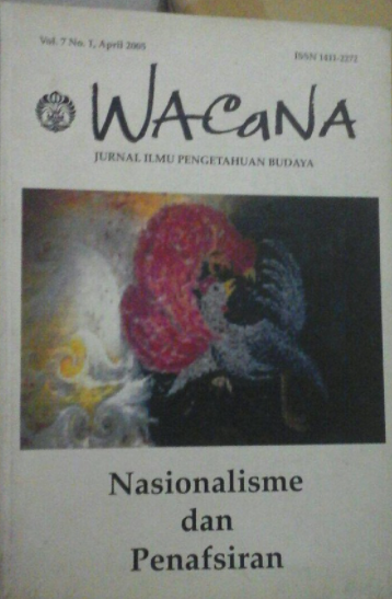 Jurnal ilmu pengetahuan budaya (wacana) : nasionalisme dan penafsiran