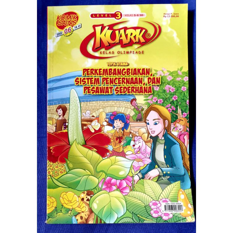 Kuark Kelas Olimpiade Komik Sains Th. VI level 3 Kelas 5-6 SD : Adaptasi Tumbuhan, Tanah dan Pembentukan, Pesawat Sederhana