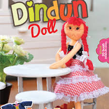 Dindun doll : Boneka flanel dengan rambut wol