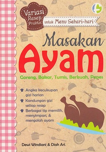 Masakan ayam : goreng, bakar, tumis, berkuas, pepes