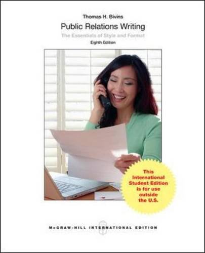 public relations writing : the essentials of style and format