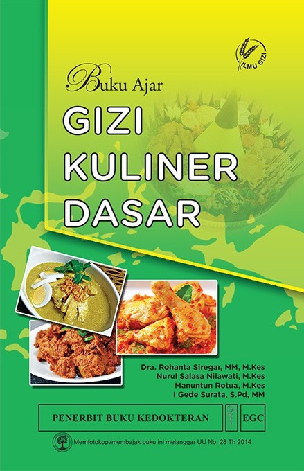 Buku Ajar :  Gizi Kuliner Dasar / Rohanta Siregar [et.al] ; editor, Etika Rezkina & Cahya Ayu Agustin