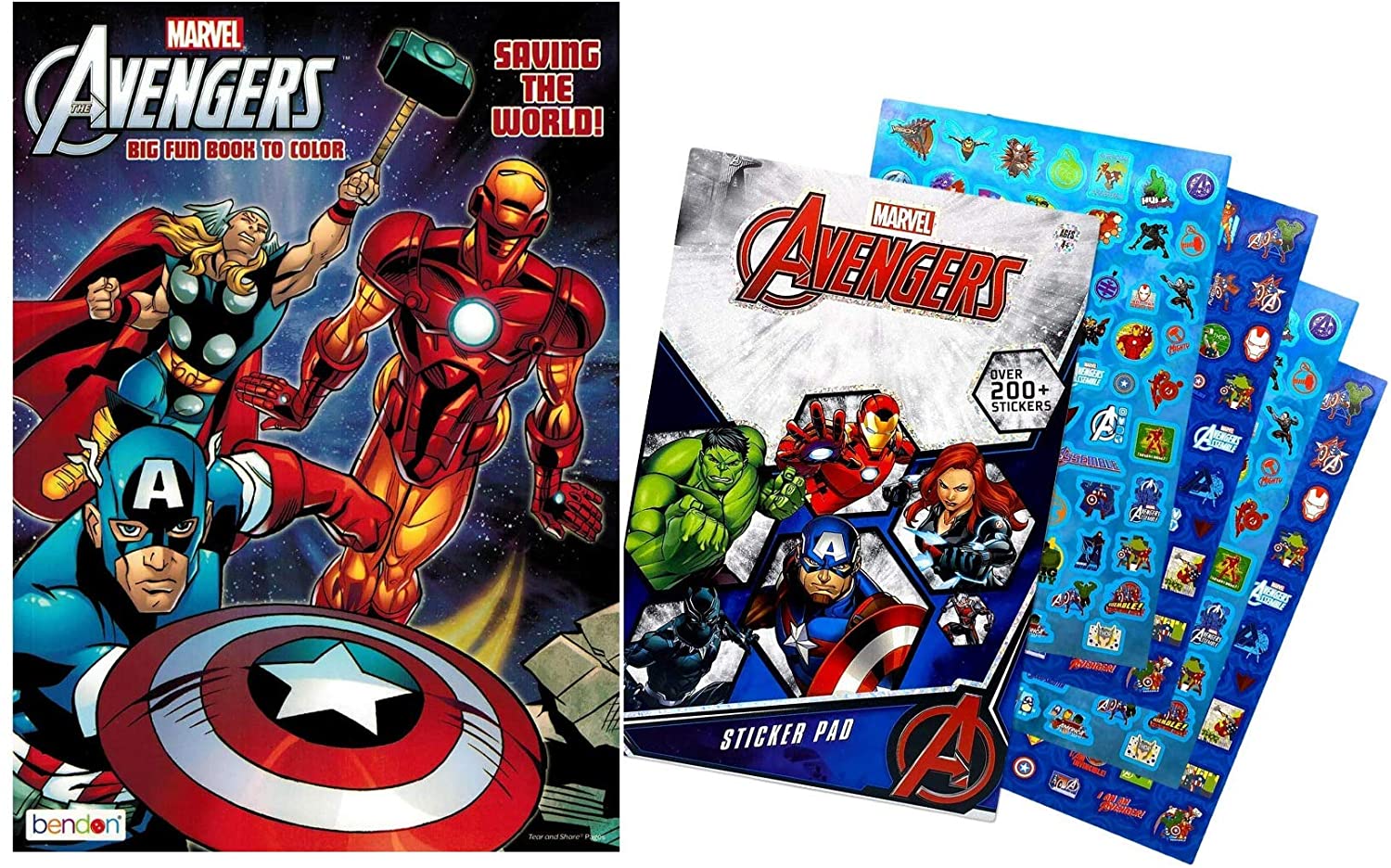 Coloring Book : United Against Evil - Avengers
