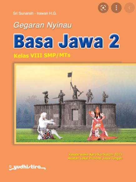 Gegaran Nyinau Basa Jawa 2 :  Kelas VIII SMP/MTs / Sri Sunarsih; Irawan H.G