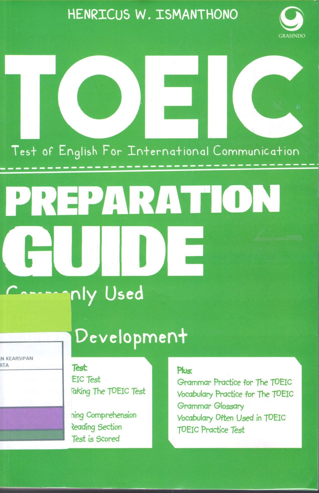 TOEIC Preparation Guide : Commonly Used for Career Development
