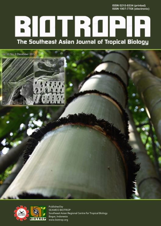 Biotropia Volume 22 Nomor 2, Desember 2015 : The Southeast Asian Journal of Tropical Biology