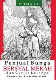 Penjual Bunga Bersyal Merah