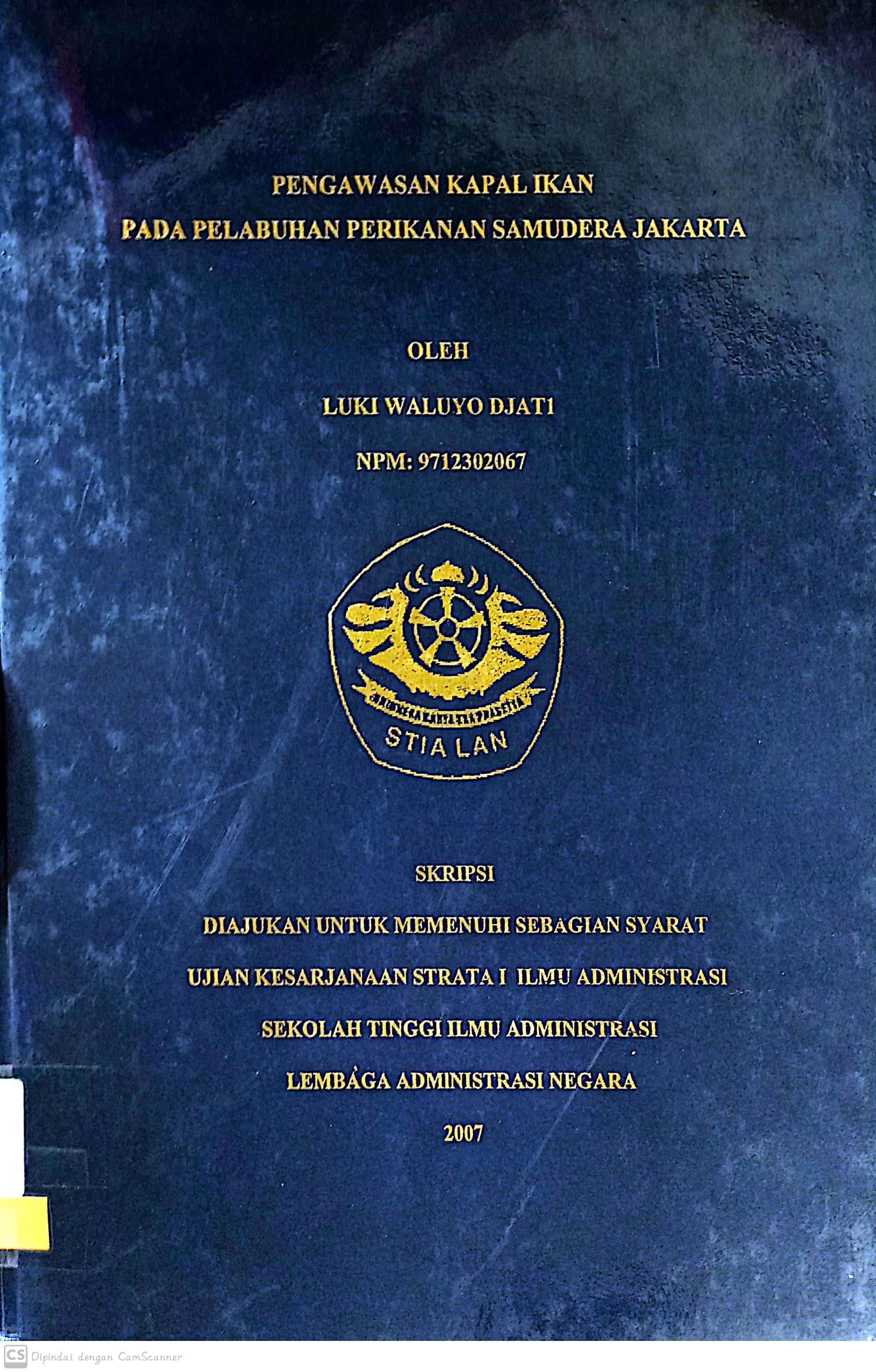 Pengawasan Kapal Ikan pada Pelabuhan Perikanan Samudera Jakarta