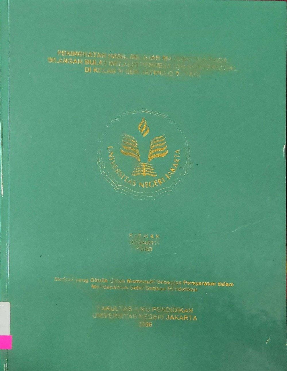 Peningkatan Hasil Belajar Matematika pada Bilangan Bulat melalui Pendekatan Kontekstual di kelas IV SDN Jatipulo 01 Pagi