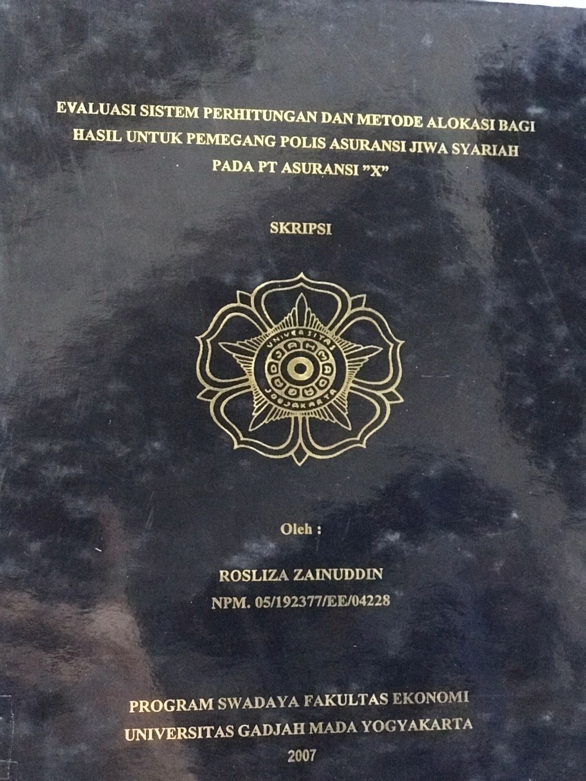 Evaluasi sistem perhitungan dan metode alokasi bagi hasil untuk pemegang polis asuransi jiwa syariah pada PT Asuransi "X"