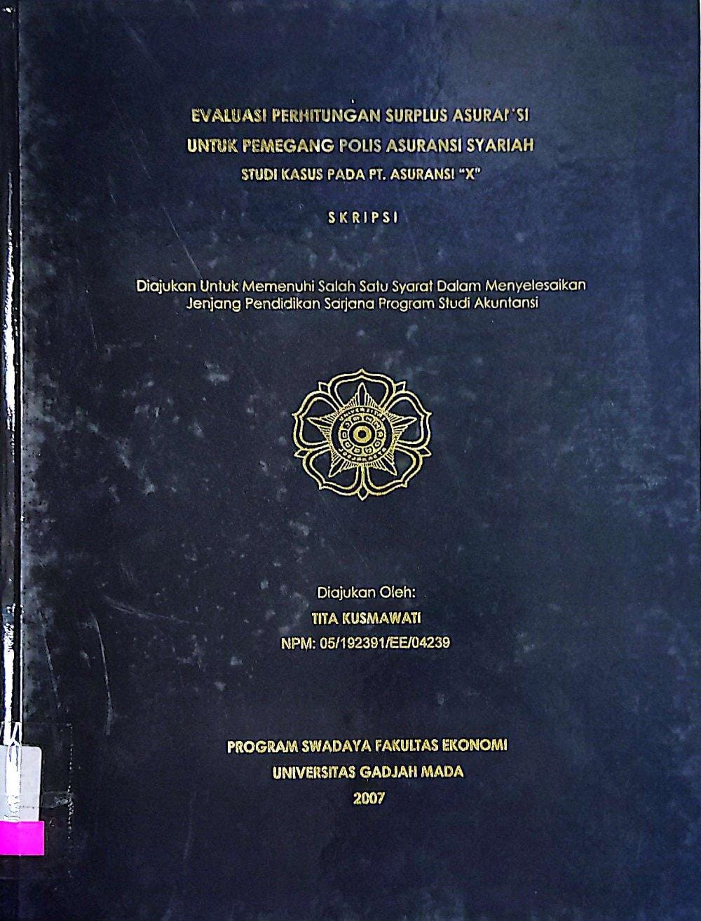 Evaluasi Perhitungan Surplus Asuransi untuk Pemegang Polis Asuransi Syariah
