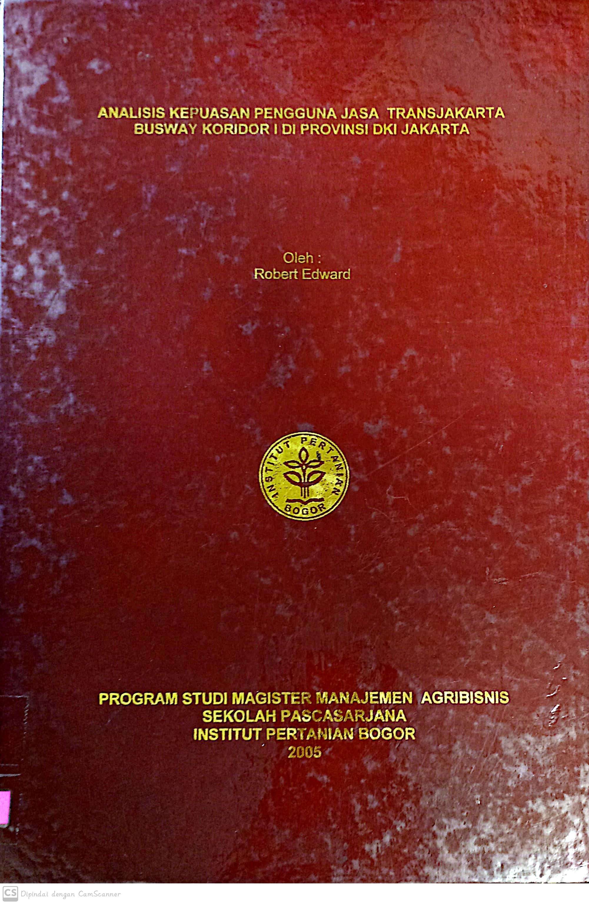Analisis Keputusan Pengguna Jasa Transjakarta Busway Koridor I di Provinsi DKI Jakarta