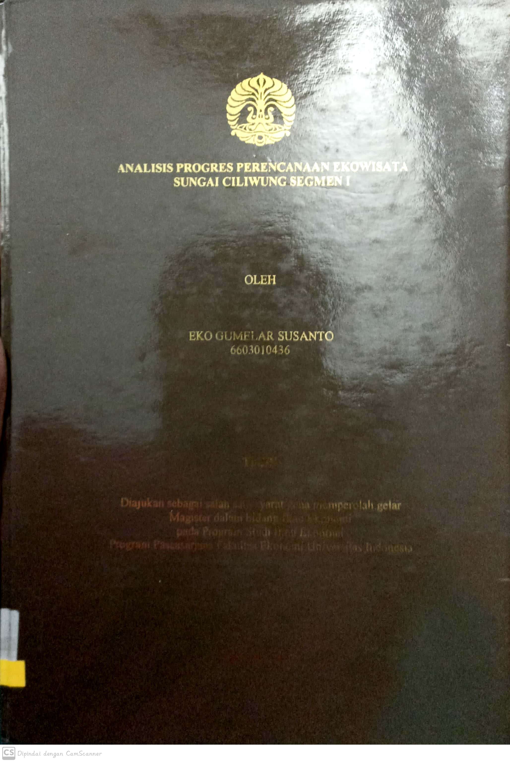 Analisis Proses Perencanaan Ekowisata Sungai Ciliwung Segmen I