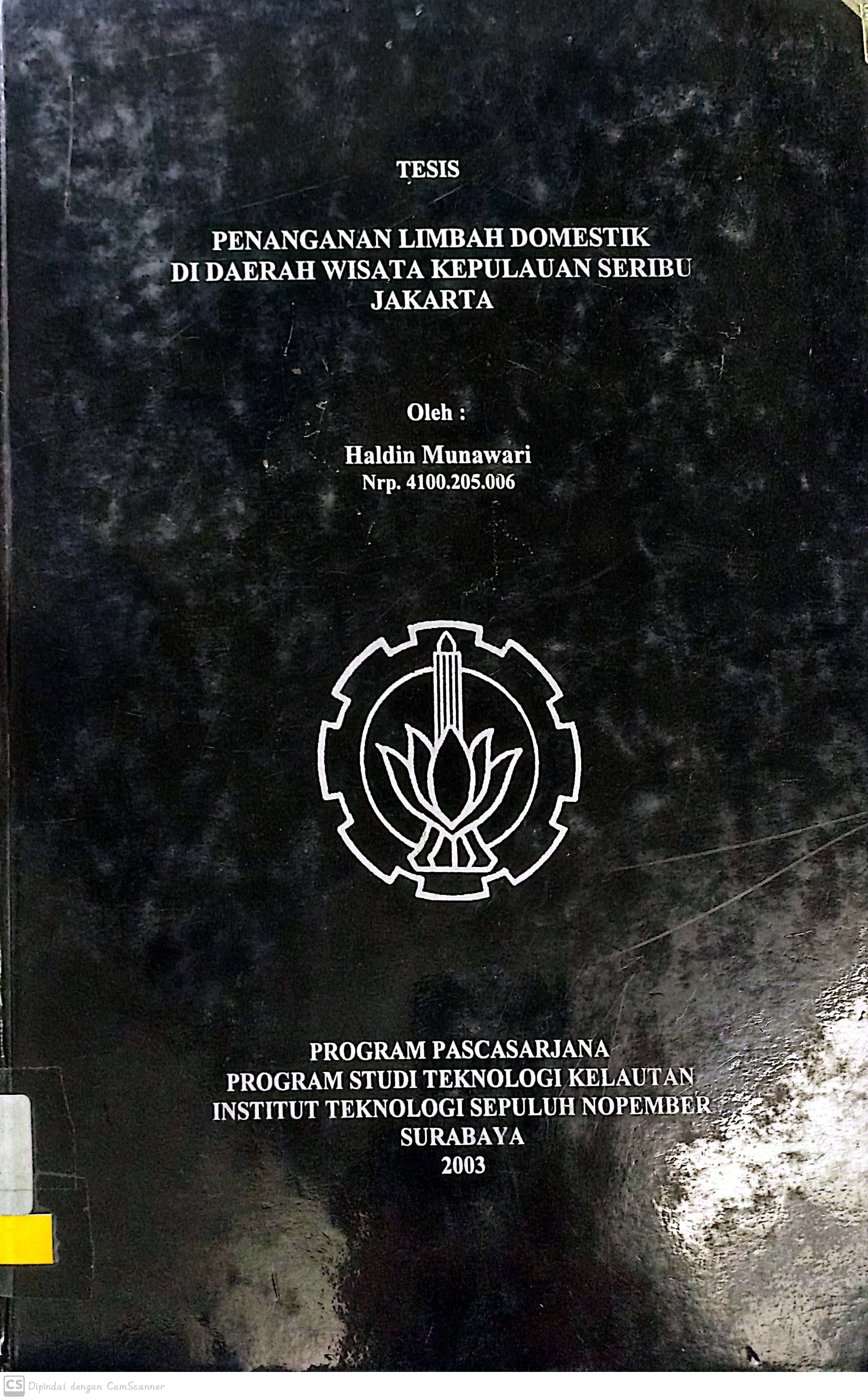 Penanganan limbah domestik di daerah wisata kepulauan seribu jakarta